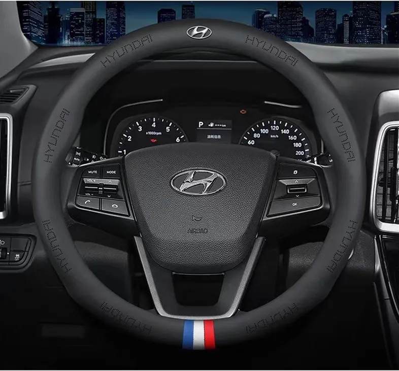 Чехол на руль для Hyundai Solaris Tucson Santa Creta Elantra I10 I20 I30 I40 IX25 IX35 |