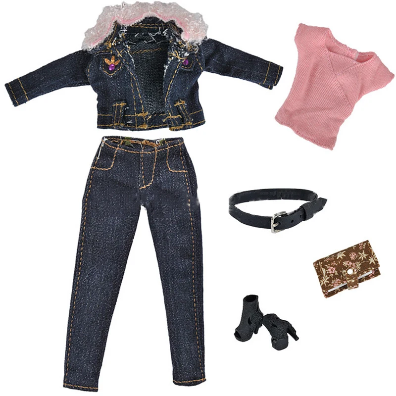 Mix One Set Doll Dress Fashion Casual Clothing Model Outfit Daily Wear For 1/6 BJD Baby Girl Accessories Toys |