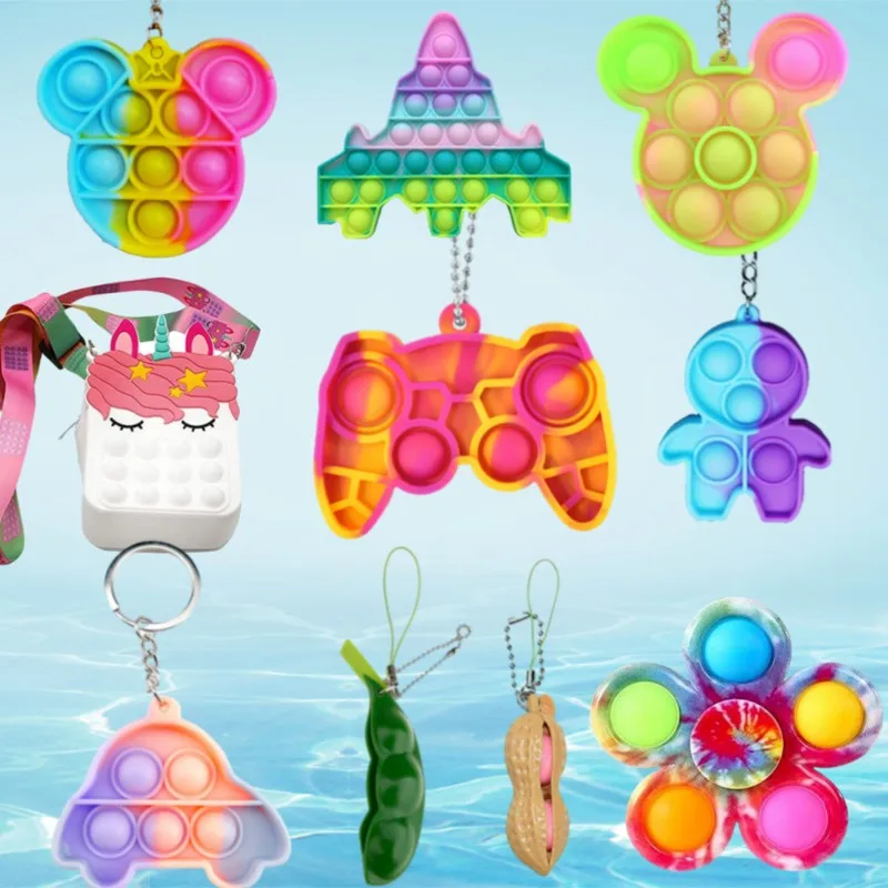 

Push Bubble Sensory Pops Fidget Toy Box Squishy Simple Dimple Its Antistress Reliever Toy Adult Child Funny Keychain Reliver Toy