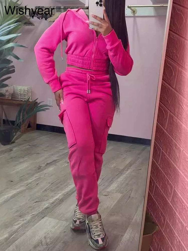 Повседневный женский брючный комплект толстовка на молнии с длинным рукавом