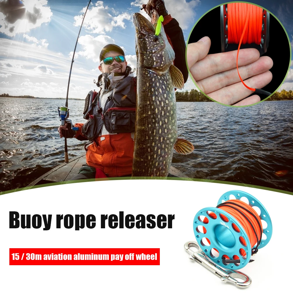 

Scuba Diving Spool Finger Reel Double End Hook for Cave Dive Underwater Fishing
