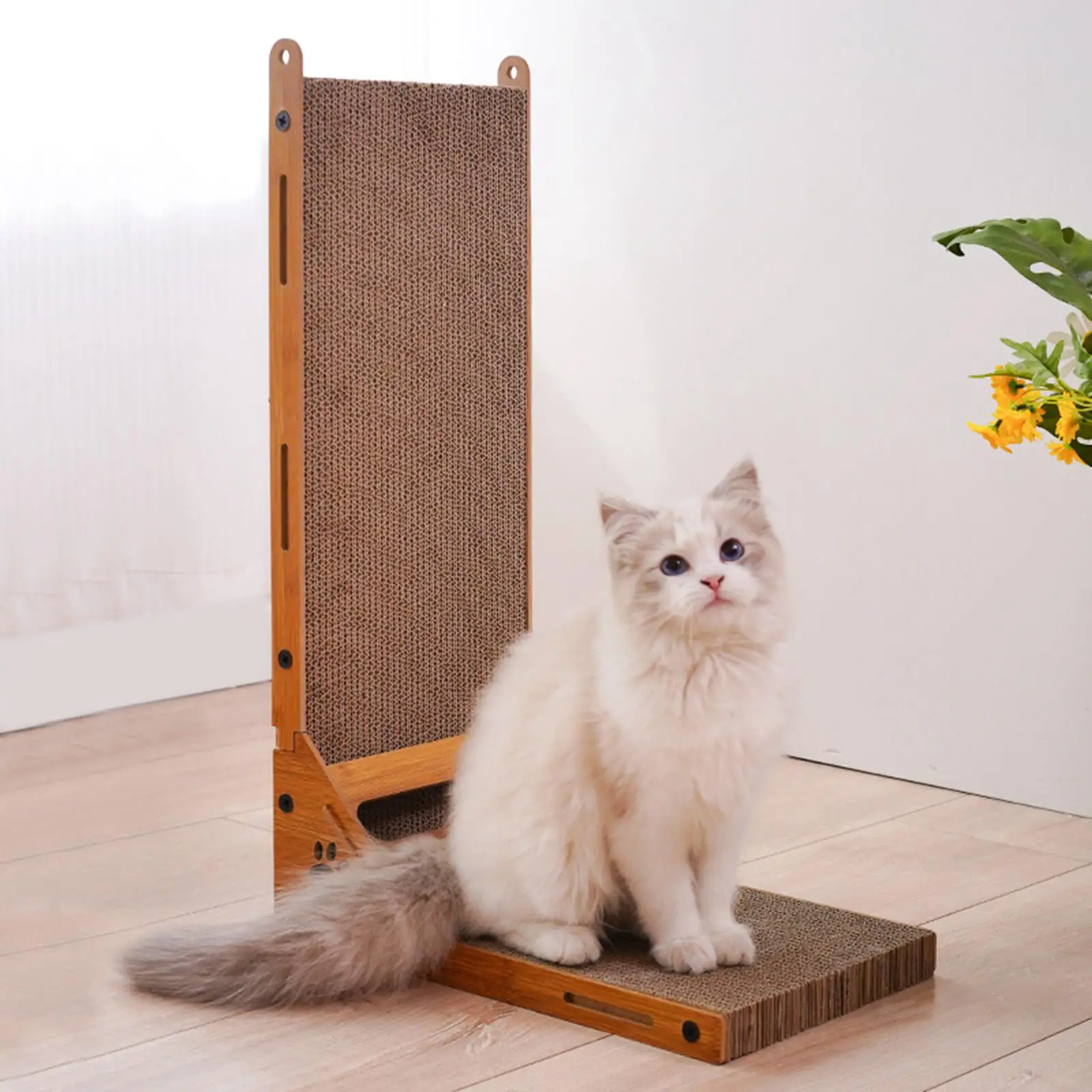 

Vertical Cat Scratcher Cat Scratching Pad Kitty Scratching Toy with Ball Durable Standing Scratching Board for Indoor Cat Kitten