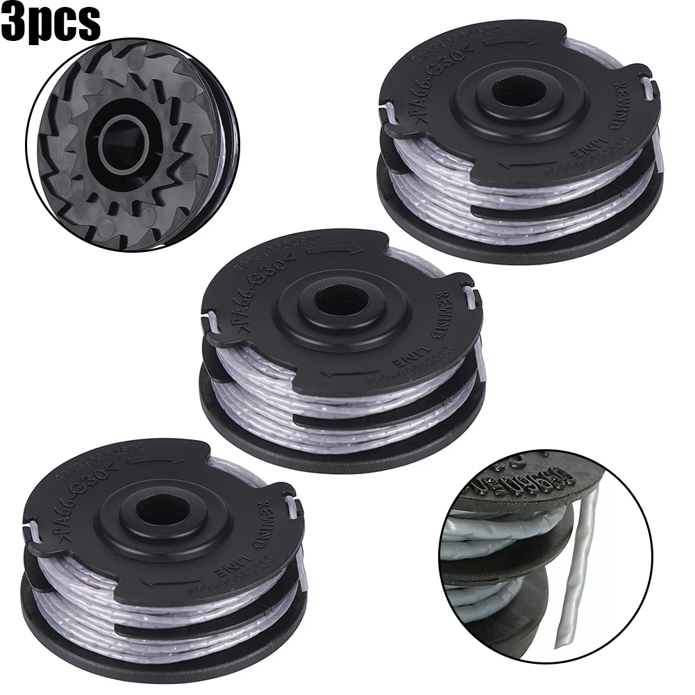 

Garden Tool Parts Replacement Line Spool Tool Parts Twin 1.65mm 4m 3 Pack