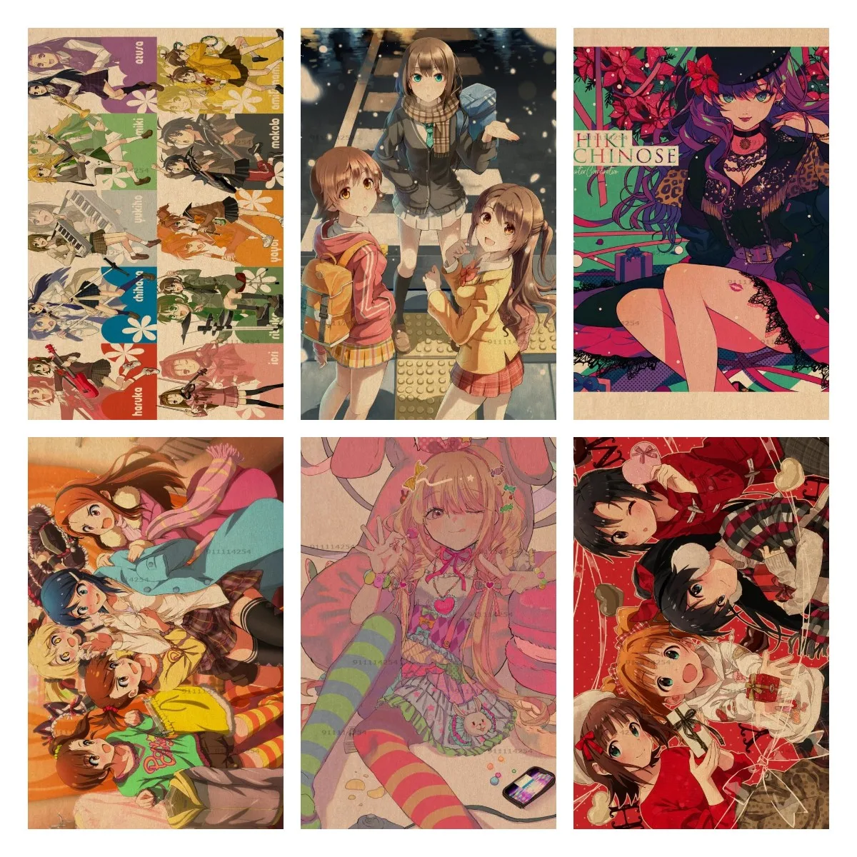 Настенный плакат с аниме-постером идолмастер винтажный Картина на холсте