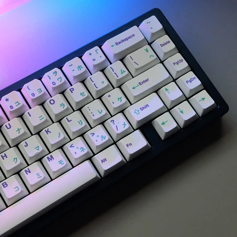 PBT минималистичный белый русский японский корейский GMK Pbow колпачки для клавиш вишневый профиль краска сублимационная колпачок для механической клавиатуры MX