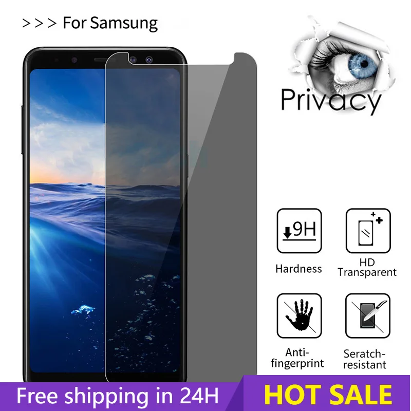 

Anti Spy Tempered Glass For Samsung Galaxy S20 S10 FE 5G Lite Privacy Screen Protectors for Galaxy A9 A8 A7 A6 Plus 2018 F41