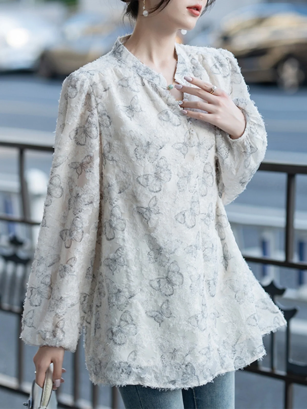 Новинка рубашки с воротником-стойкой в китайском стиле новинка 2024 шикарная