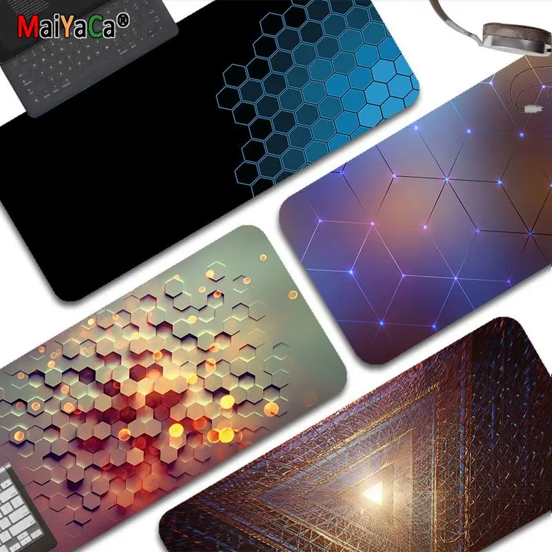 

Geometric Animation Desktop Desk Mat Kawaii Gaming Accessories Students Writing Pad for PC Computer Table