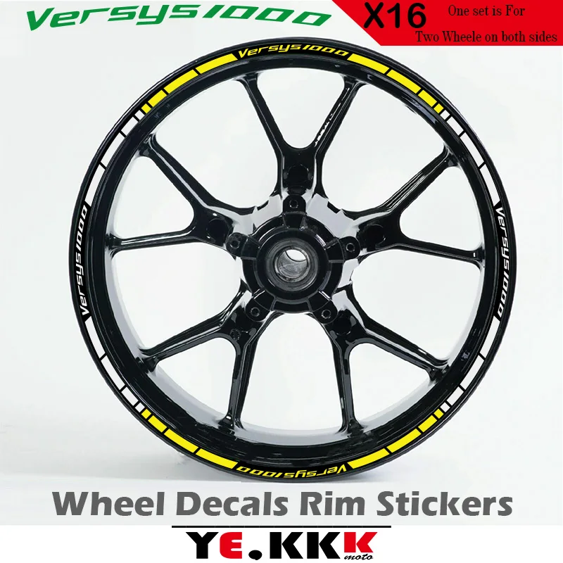 For Kawasaki Versys 1000 Versys  17 Inch Wheel Hub Sticker Decal Z900 Logo Custom Color White Silver Red Green