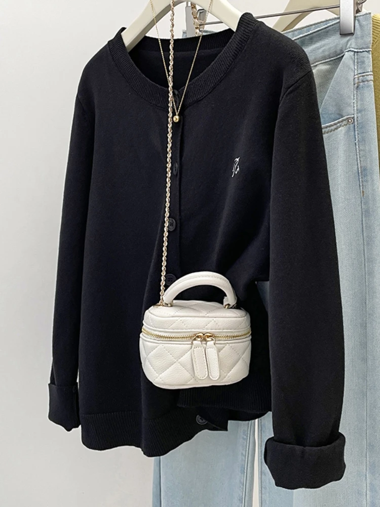 Вязаный кардиган. Верхняя одежда. Женская осень и зима 2024. Большие размеры. Пухлая