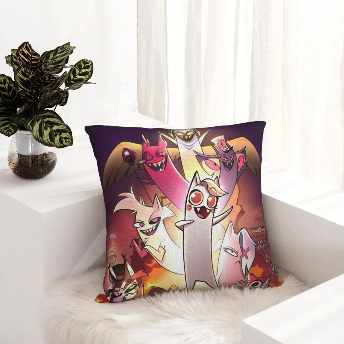 Черная комедия H-HazbinHotels наволочка из полиэстера декоративная чехол для спальни