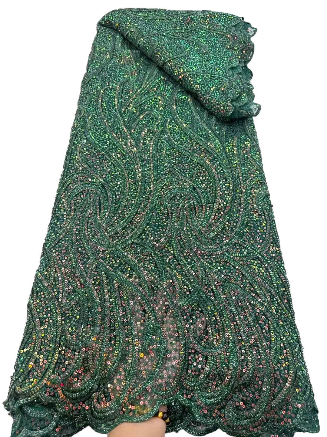 Новая тяжелая промышленная многоцветная блестящая вышивка panhua из сетчатой пряжи