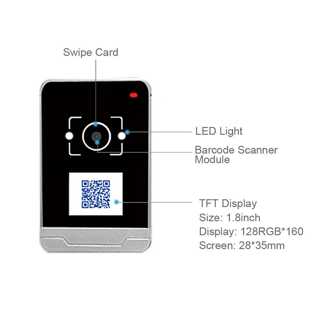 RD009 TCP/IP HTTP протокол Mifared Card Reader RFID-считыватель карт со сканером QR-кода для контроля