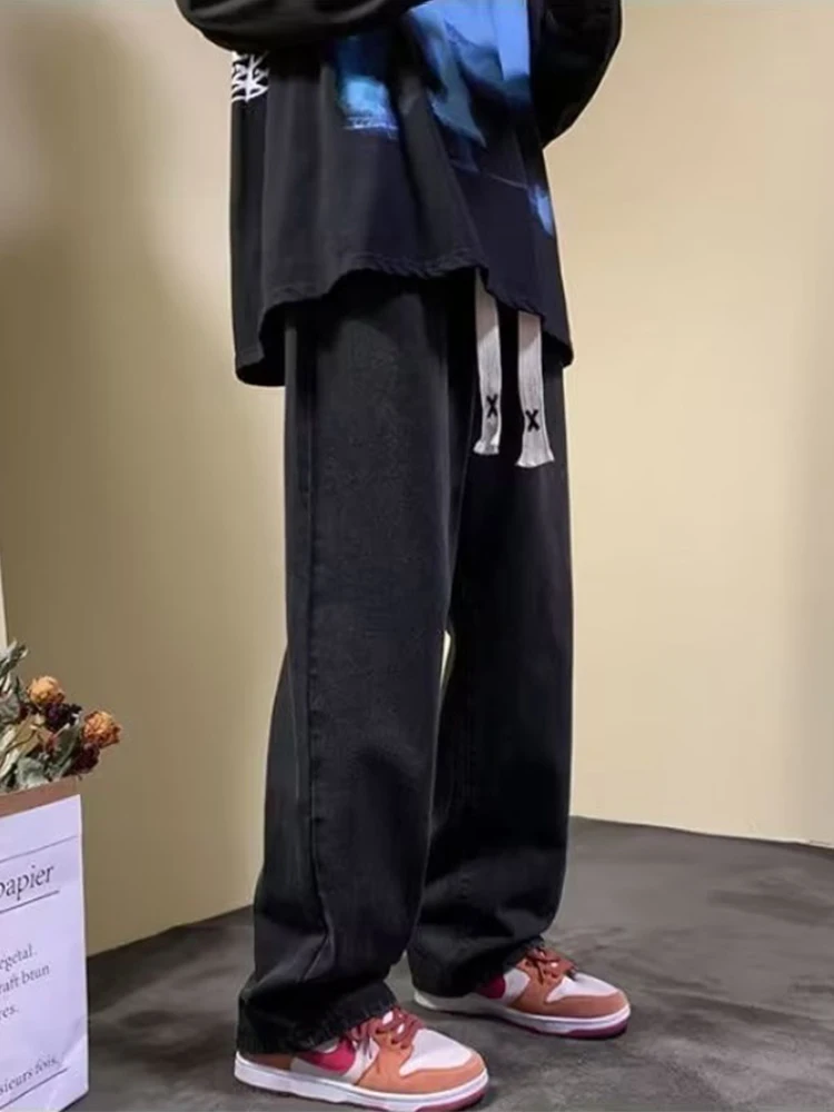 Classic Wide Leg Cargo Pants New Streetwear Baggy Jeans New Spring Summer Men Korean Fashion Loose Straight Brand Clothing JEANS