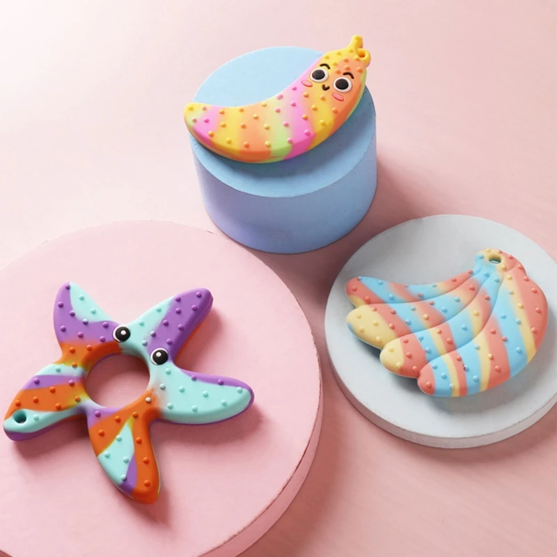 

Силиконовая жевательная игрушка для младенцев, игрушки для прорезывания зубов, грызунки для малышей, грызунки для аутизма, для мальчиков и ...