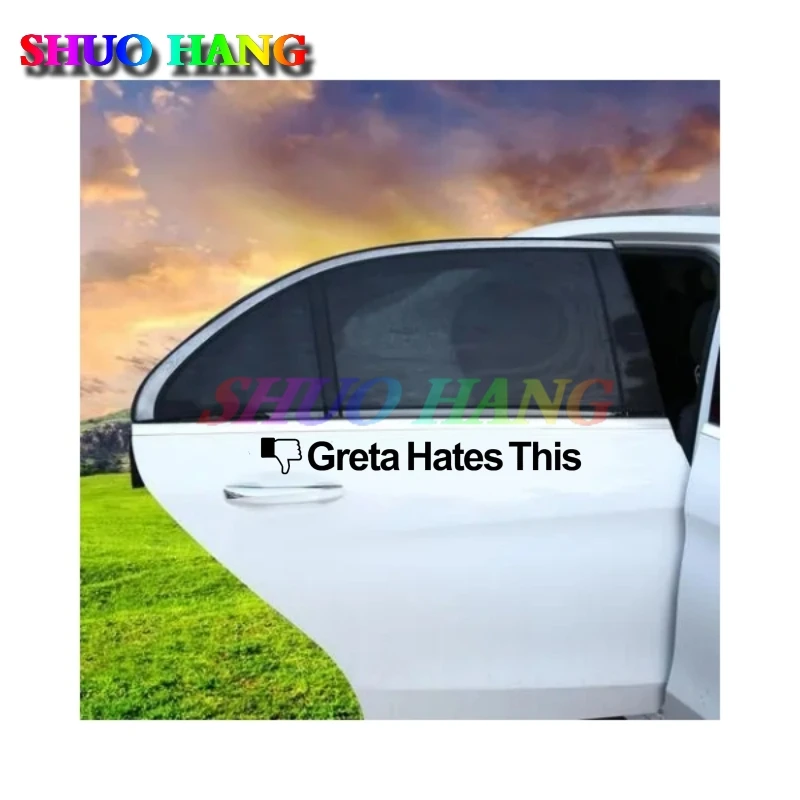 Корпус RD516 GRETA HATES THIS Jap JDM Dub Vag дрифтовые автомобильные наклейки FB Смешные оконные бамперы V46 виниловые пальцы вниз Thunberg