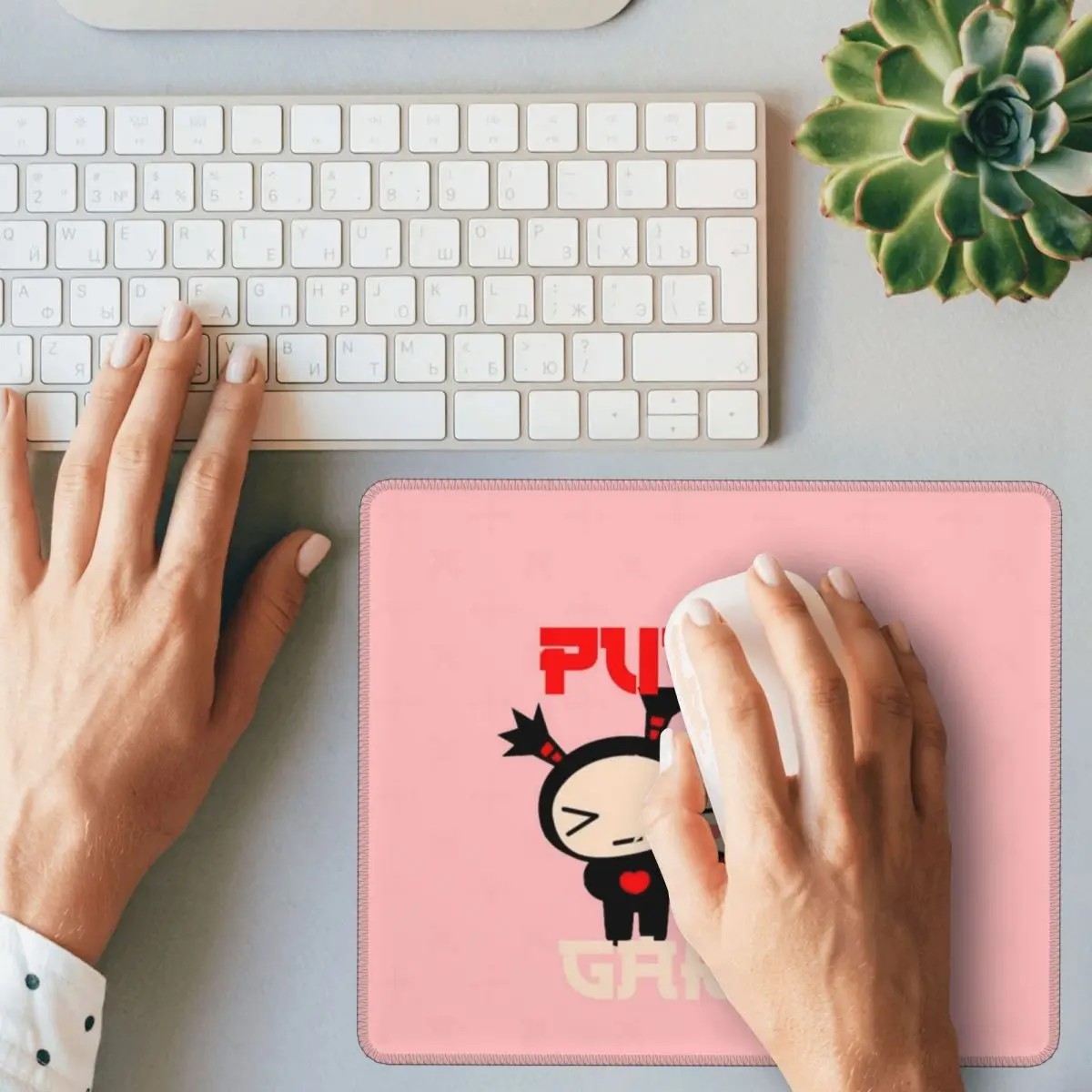 Фото Коврик для мыши Pucca And Garu, компьютерная клавиатура, коврик для мыши, геймерский настольный коврик для ПК, офисные аксессуары, настольные коврики №5