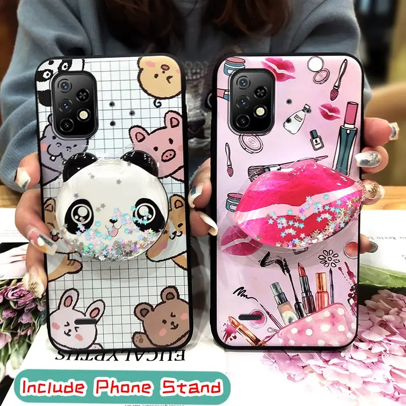 kickstand new arrival phone case for umidigi bison x10 drift sand tpu anti dust foothold back cover free global shipping