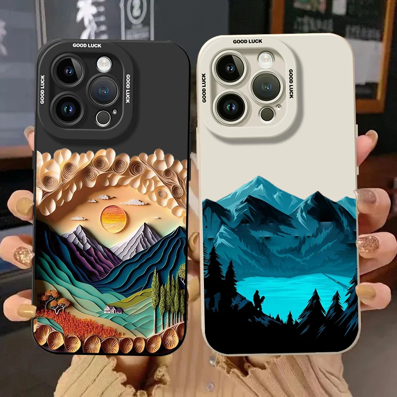 Sunrise Dongshan для iPhone 16 Pro Max 15 P ro 14 Plu s 13 Ma x 12 Mini 11 XS Xr 8 7 Plus Мягкий чехол из ТПУ телефона