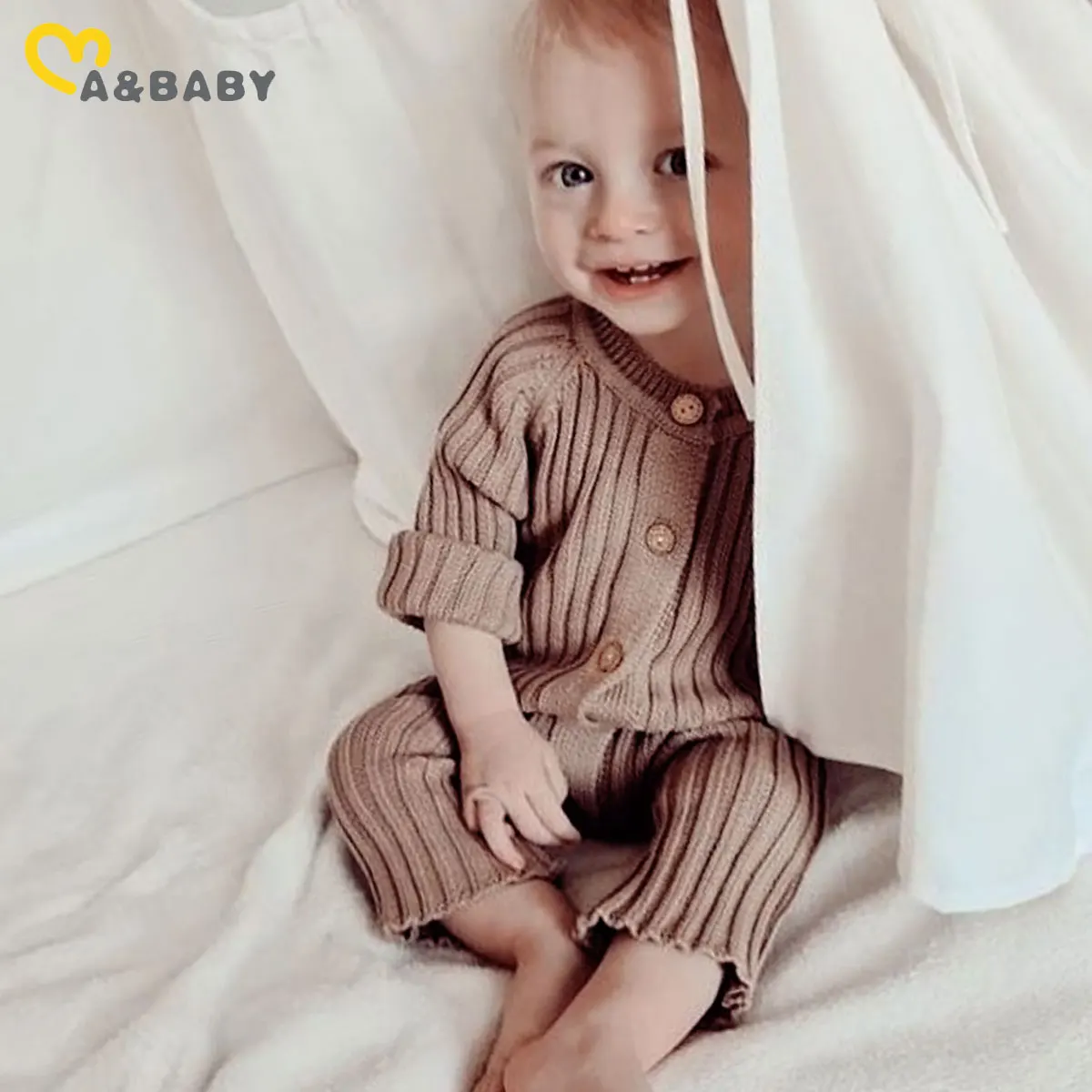 

Ma&Baby Newborn Infant Baby Knit Romper Warm Long Sleeve Toddler Infant Girl Boy Romper Autumn Spring Clothing