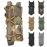 tactical magazine pouch 9mm pistol single mag bag molle flashlight pouch torch holder hunting knife holster shooting airsoft