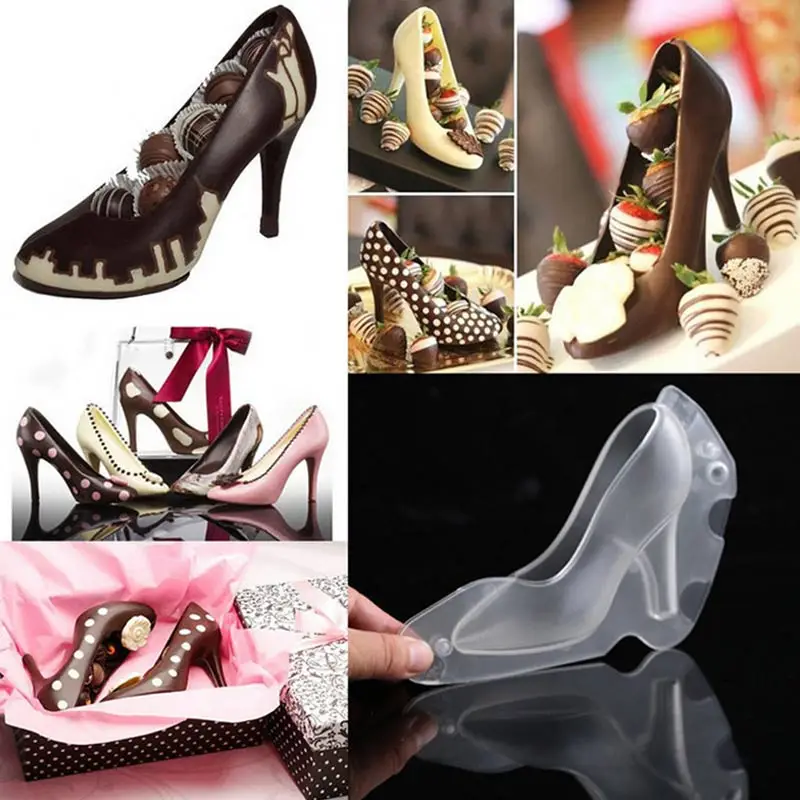 

1 Set High Heel Shoes PC Chocolate Candy Mould Bundle 3D Molding Fondant DIY Cake Molds DCS