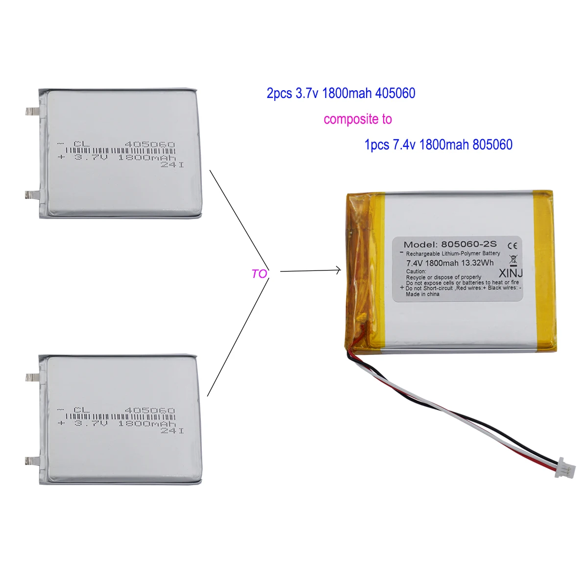 Литий-полимерная аккумуляторная батарея JST 3-контактный разъем 1 0 мм для модели Road