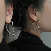 sweet cool big love earrings female 2022 new fashion european and american style high quality earring