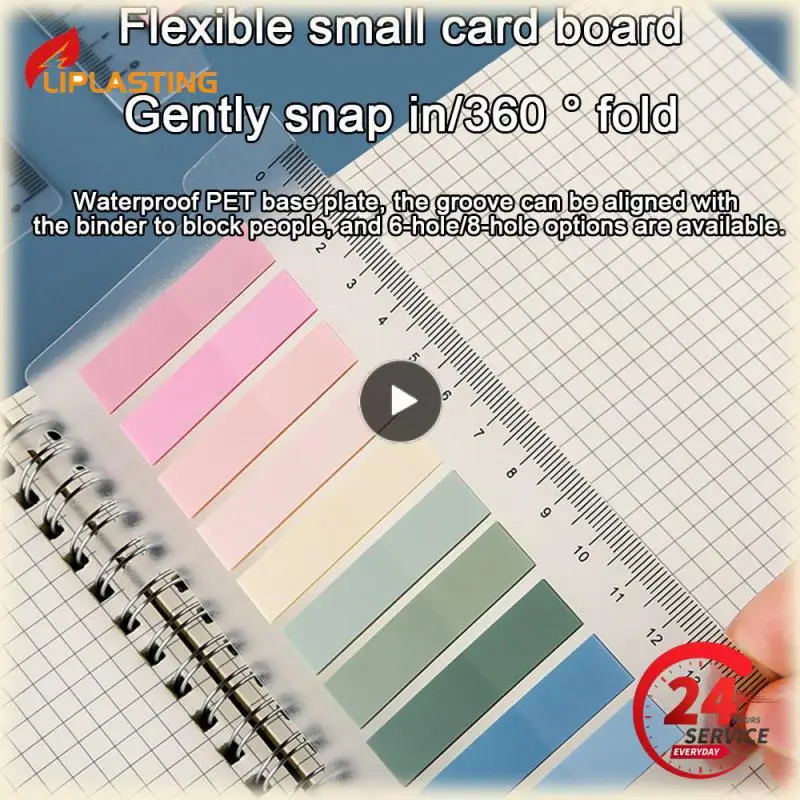 

Pet Label Ruler Set Waterproof Repeated Classification Paste Office Supplies Morandi Sticky Sheet 6/8 Holes Transparent 44 11mm