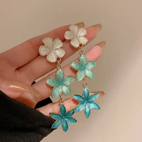 new style drip oil flower earrings for women fashion personality earrings small spring small fresh earrings 2022