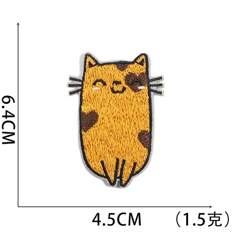 Iron On Patches for Clothes The Rural Cat Clothing Stickers Fabric Sewing Embroidered Patch Thermal Adhesive Applique Fusible