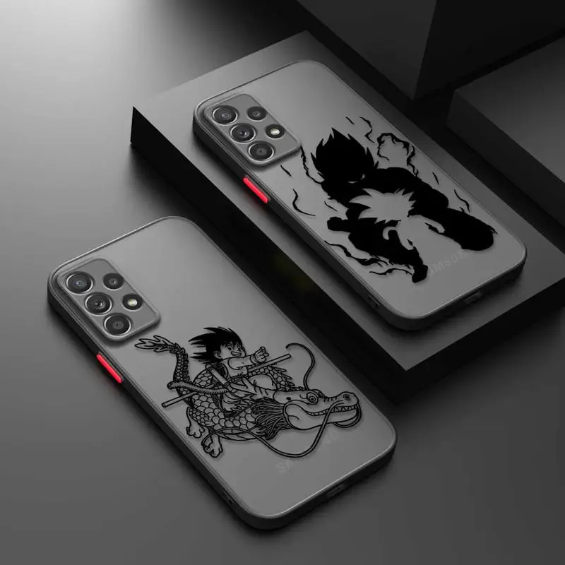 

Clear TPU Matte Phone Case For Samsung Galaxy A12 A51 A34 A32 A52 A72 A71 A31 A22 A21s A23 A53 A73 A50 Cartoon D-Dragon Ball