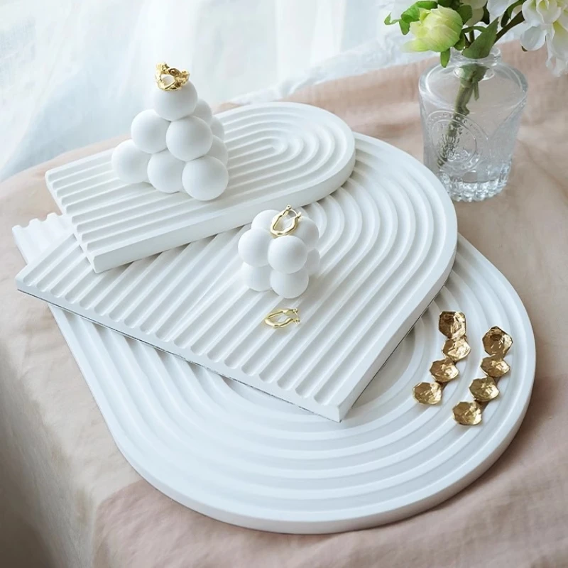 

Большой размер, волнистая изогнутая форма, лоток для хранения, силиконовая форма, полосы, подставки, гипсовая витрина, штукатурка для дома