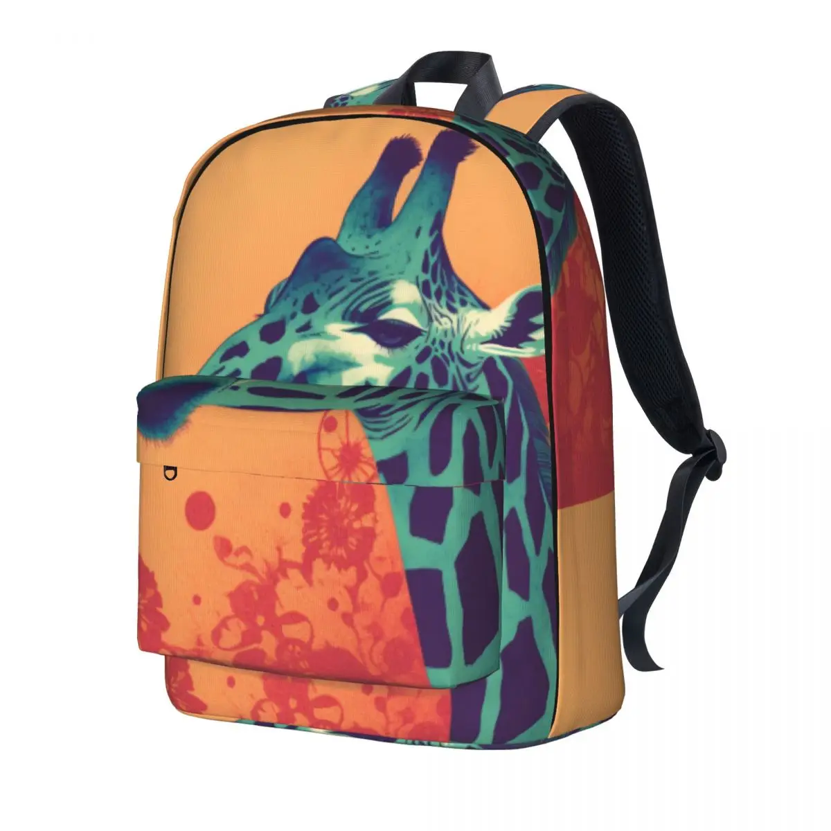 

Giraffe Backpack Neo Fauvism Cover Art Kawaii Backpacks Student Travel Big School Bags Colorful Rucksack