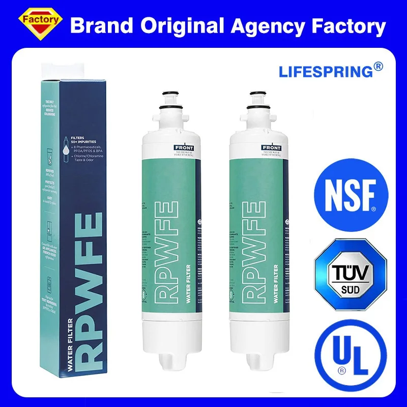

NSF Certified RPWFE Activated Carbon Refrigerator Water Filter Compatible with GE RPWFE, RPWF