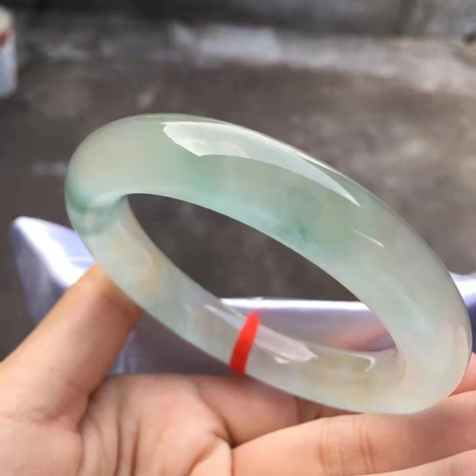 

Natural Myanmar green jade bangles for women handcarved round adeite jade bracelet jade bracelets for women jade jewelry 55