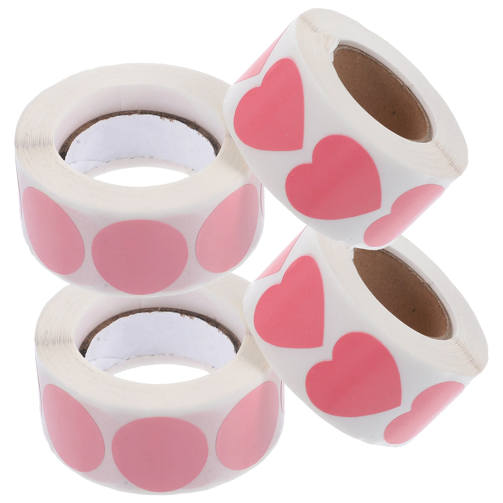 

4 Rolls Colored Circle Stickers Seal Labels Round Dot Marking Sealing Gift Heart Copper Plate Classification Toddler Dots