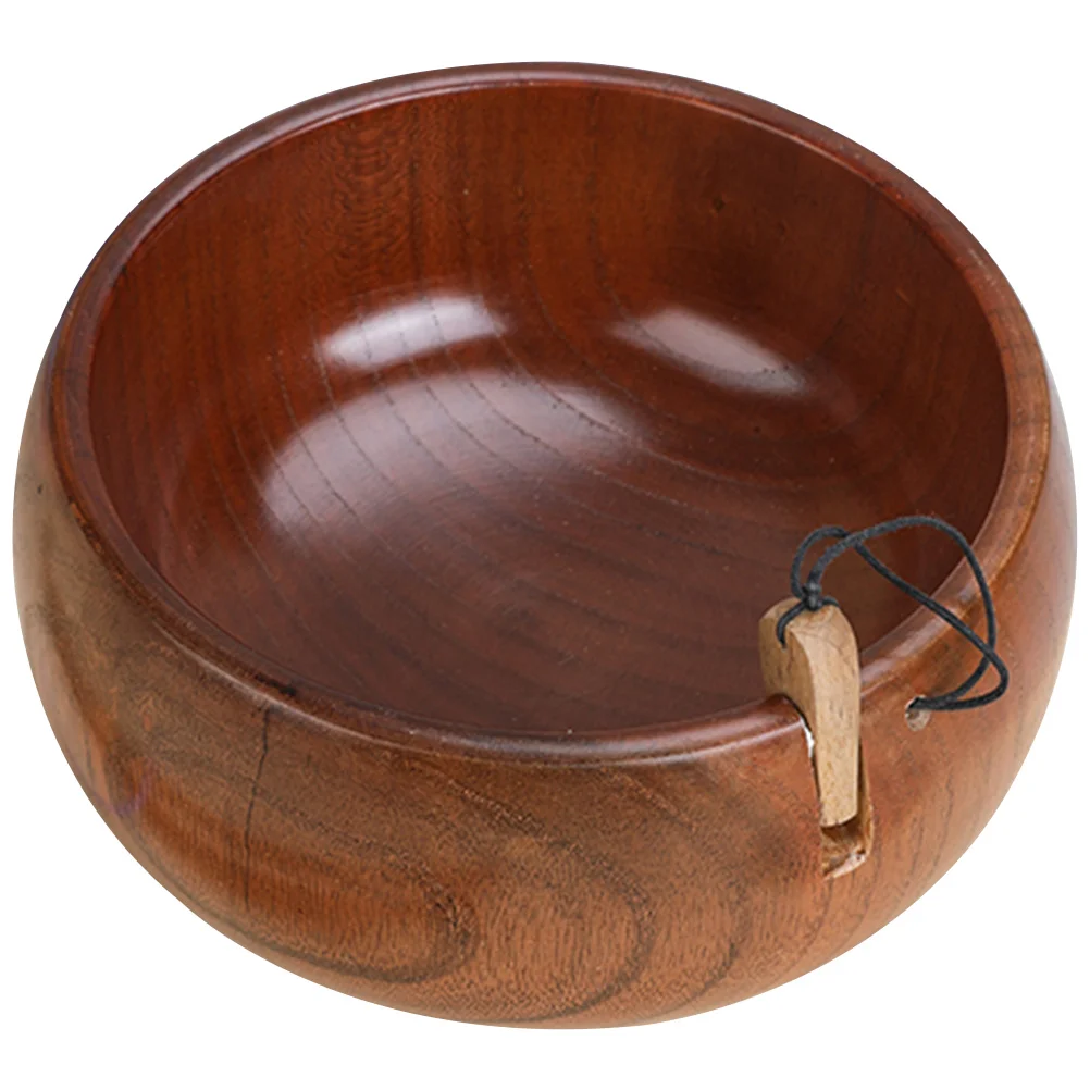 

Yarn Bowl Storagecrochet Organizer Container Home Multipurpose Wooden Knitting Holder Vintage
