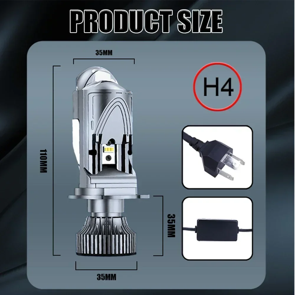 700 Вт лм H4 Bi LED мини-объектив проектора Автомобильная фара лампа для мотоцикла STG PTF двойные лучевые линзы светодиодные лампы автомобильные 12 В 24 В