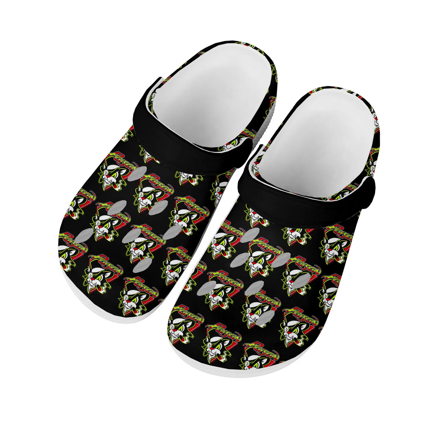 

Poison Rock Band Pop Home Clogs Custom Water Shoes Mens Womens Teenager Shoe Garden Clog Breathable Beach Hole Slippers White