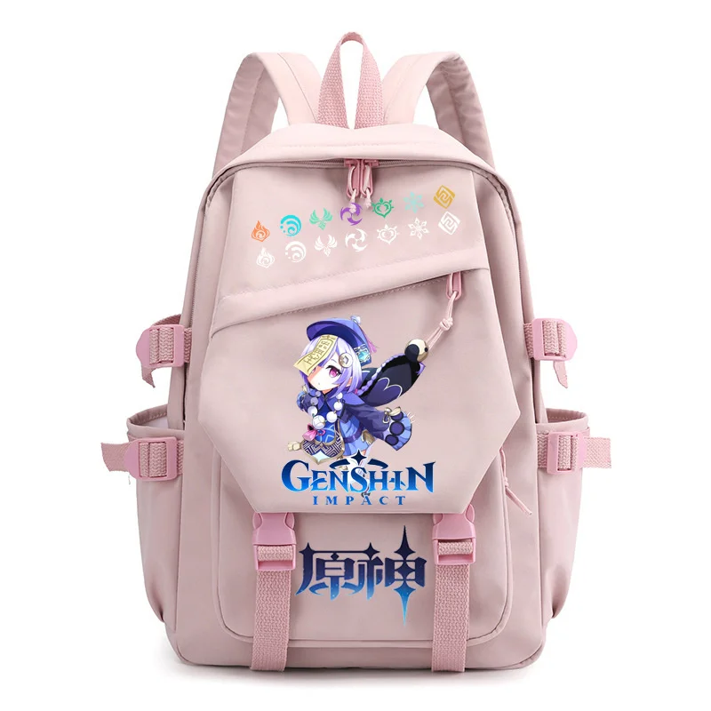 

Рюкзак Genshin Impact Paimon, школьный рюкзак, модные сумки через плечо для мальчиков и девочек, нейлоновые дорожные сумки для косплея аниме, уличная сумка в подарок