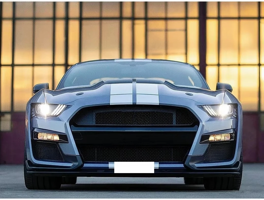 Фото Комплект обвесов для Ford Mustang 2018-2020: преобразуйте в модель GT500 Shelby – бамперы, решетка радиатора, задний диффузор, боковые пороги №2