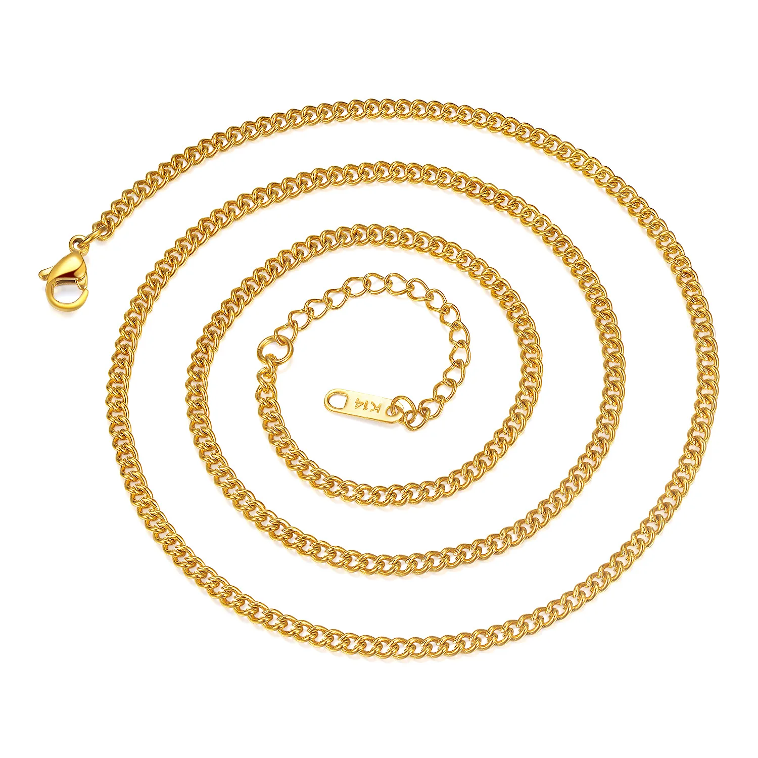 

The New Titanium Steel Flat Single Chain Necklace Is A Classic Match Chain