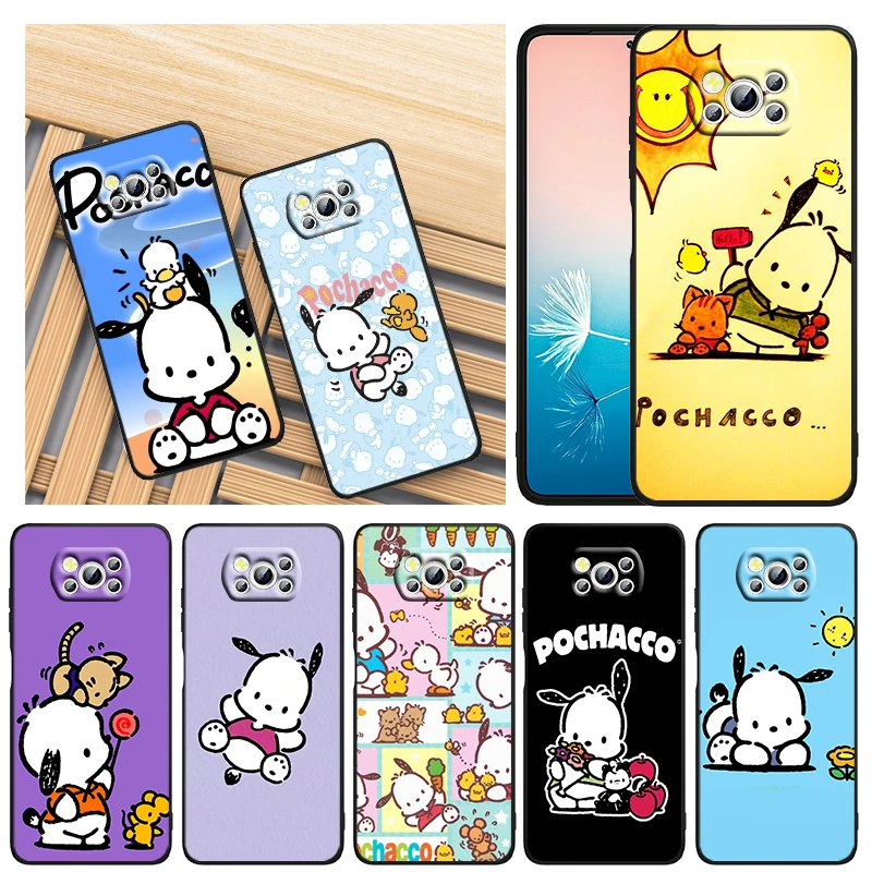 

Pochacco Cute Cartoon Dog For Xiaomi Mi Poco X4 X3 NFC F4 F3 GT M5 M5s M4 M3 Pro C40 C3 5G Black Soft TPU Capa Phone Case