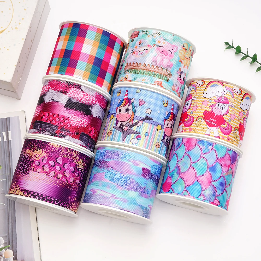 

Ленты с животными, Корсажная/атласная лента с принтом, лента для украшения поделок, бант, 10 ярдов, 67933