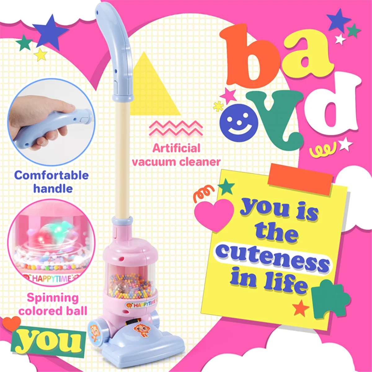 Детский Электрический Пылесос игрушка имитация пылесоса уловитель для детей