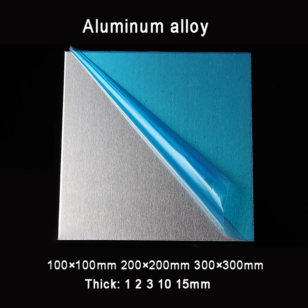 

Alu 6061 / 1060 Aluminium Sheet Square Plate Metal Panel Flat 1/2/3/10/15mm Thickness optional, 100×100mm 200×200mm 200×300mm