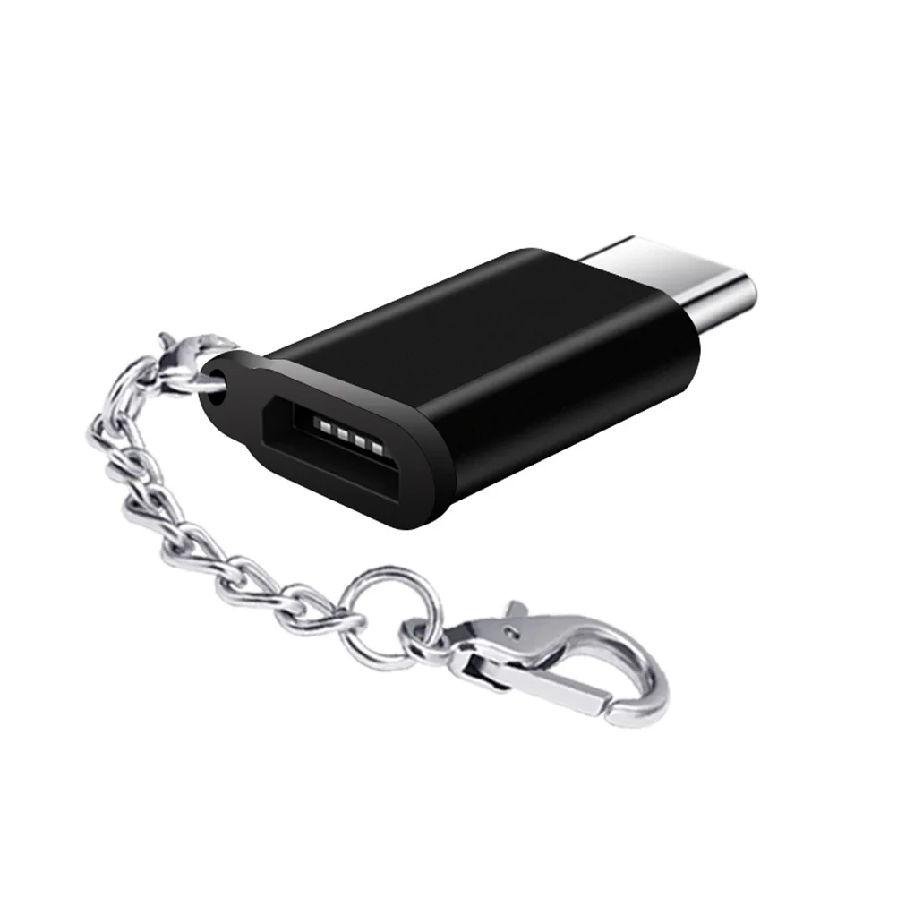

8PCS/Set Mini Size Micro To Type-c Adapter Converter Key Chain Ornaments(Mixed Color)