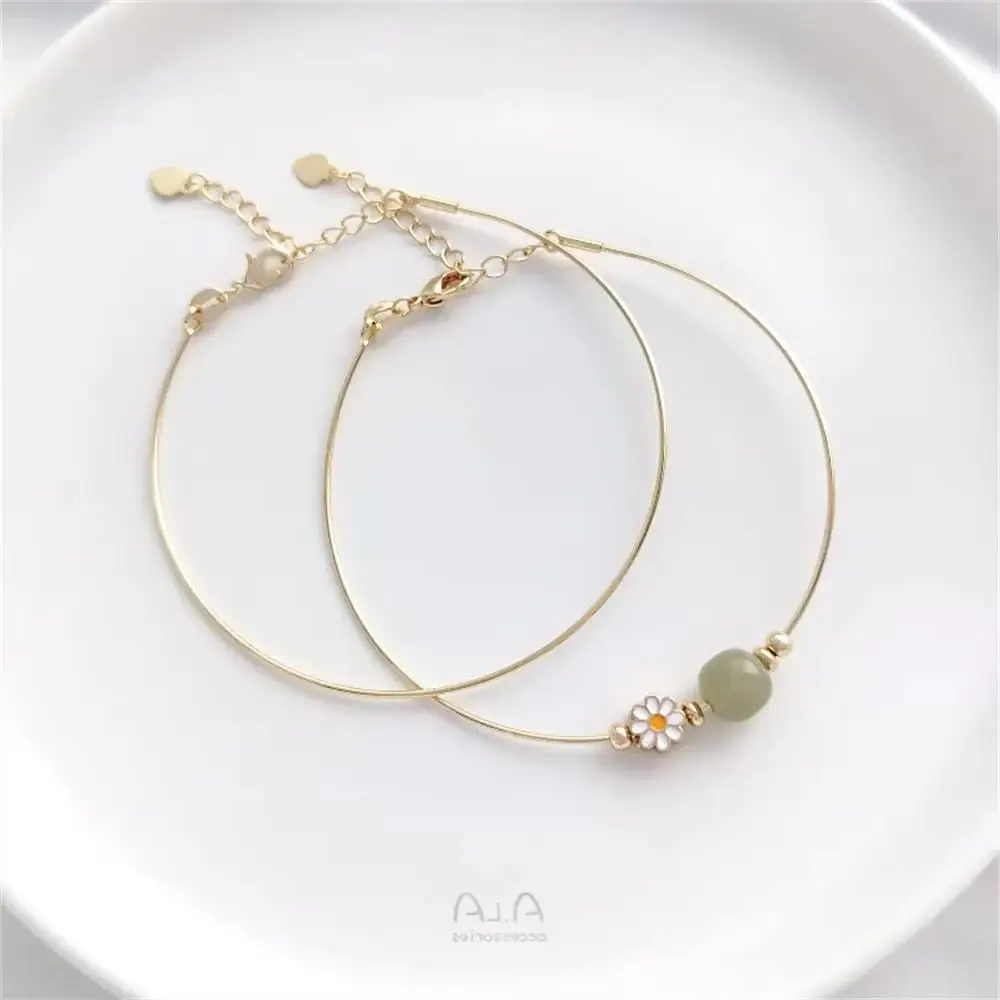 14-каратное золото медная проволока тонкий браслет ручной работы сделай сам из