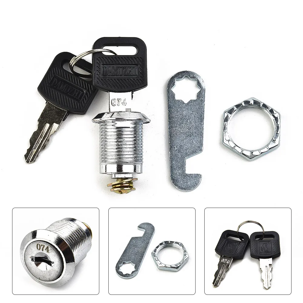

1set 16/20/25/30mm Cam Lock Door Barrel Drawer Cabinet Mail Box Locker Cupboard 2 Key Decoration Hardware Accessories